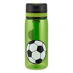 Polar Gear Kids Water Bottles – 550ml Tritan Flip Cap Water Bottle With Detachable Strap – Wide Neck & Dust Cover Lid – BPA Free & Reusable – Kids Water Bottle for School & Sports – Football