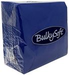 Paper Serviettes Soft Napkins 40x40cm 2PLY BulkySoft Solid Colours Choose Colours (Dark Blue, 100)