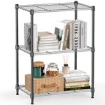 MZG Steel Storage Shelving 3-Tier Utility Shelving Unit Steel Organizer Wire Rack for Home,Kitchen,Office 30 D x 45 W 67 H (cm)