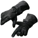 Milwaukee Leather Men's Gauntlet Motorcycle Hand Gloves-Removeable Zip-Off-Long Cuff Thermal Lined Gel Palm-SH710 - Large