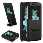 Cosmos Joy Three Dimensional Bracket Stand Phone Case Compatible with Samsung Galaxy Z Flip5 Cover (Black)