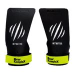 Bear KompleX Black Diamond No Hole Hand Grips, Use for Pull-ups, Weightlifting, WODs with Wrist Straps, Comfort and Support, Hand Protection from Rips and Blisters for Men and Women (Small)
