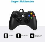 DKD Wired Controller compataible for Xbox 360 with Dual-Vibration Turbo for Microsoft Xbox 360/360 Slim,Xbox 360 E Controller and PC (Compatible for PC and Xbox 360 Console)