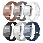 Sport Bands Compatible with Apple Watch Band 38mm 40mm 41mm 42mm 44mm 45mm 46mm 49mm, Soft Silicone Sport Strap Wristbands for iWatch Ultra 2, Ultra, Series 10 9 8 7 6 5 4 3 2 1 SE Women Men, 6 Pack