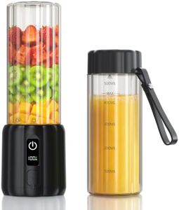 COKUNST Portable Blender, Small Smoothie Blender with LED Display, Black