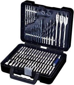 PRESTO Drill Bit Set - 100-Piece Drilling and Driving Combo Kit High Speed Steel Drill Bits & Driver Set for Wood Metal Cement Masonry and Plastic with Carrying Case