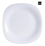 Best House Opalware Square Dinner Plate Plain, 11.5"/29 cm, Set of 6, White