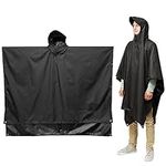 Bramble - Premium 3-in-1 Waterproof Rain Poncho, Sun Tarp & Mat - Black