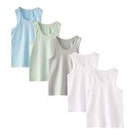 Boletochic Fashion Girl‘s Scoop Neck Undershirt Cotton Cami 5 Pack Super Soft Breathable Sleeveless Tank Tops