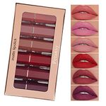 Matte Lipstick Set 6 Colors Nude Moisturizer Smooth Lipstick Long Lasting Waterproof Lipstick Makeup Gift Set