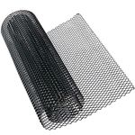 AUTOT 40"x13" Car Grill Mesh 12x6mm Aluminum Alloy Grille Mesh Sheet Hexagon Type Black