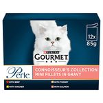 Gourmet Perle Connoisseur's Collection Mini Fillets in Gravy, 12 x 85g (Pack of 4)