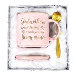 Maustic Godmother Gifts for Women, Godmother Proposal Gift, Godmothers Are a Blessing Thank You for Being Mine, Godmother Mug, God Mom Gifts from Godchild, Godmother Mothers Day Christmas Gifts, 12 Oz