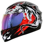 Zorax ZOR-819 Dragon XL (61cm) Full Face Motorbike Motorcycle Helmet Road Legal ECE 2206 + Iridium Visor