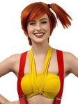 ALLAURA Misty Wig Anime Cosplay Short Orange Hair Costume Short Orange Wig Halloween Cosplay Costume Wig For Women Party Hair