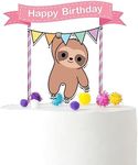 Sloth Cake Topper for Kids | Cute Sloth Birthday Party Supplies | Sloth Theme Birthday Decoration