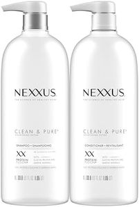 Nexxus Clean and Pure Clarifying Shampoo and Conditioner for Nourished Hair With ProteinFusion, Paraben Free 33.8 oz, 2 Pack