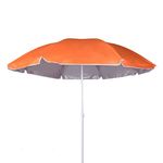 RAINPOPSON Garden Umbrella without Stand 7ft Outdoor Big Size Canopy Patio Umbrella (Orange)