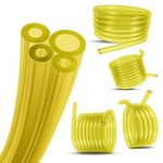 4 Sizes Assoreted Fuel Line Hose - Replacement Tubing for Two Stroke/ 2 Cycle Small Enginge ower Tools, Petrol Gas Pipe for Lawn Mower String Trimmer Chainsaw Leaf Blower - Fit Most Brands (Yellow)