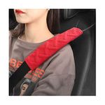 2 Pack Car Seat Belt Pads Cover, Universal Comfort Seatbelt Pad, Seat Belt Shoulder Strap Covers Harness Pad to Protect Neck and Shoulder from The Seat Belt Rubbing, Car Interior Accessories (Red)