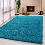 UETIAN Luxurious Shaggy Rugs Soft Extra Thick Area Rugs Heavy 5cm Dense Pile for Living Room Bedroom Hallway (Teal Blue, 120 x 170cm)