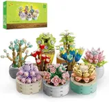 JMBricklayer Flowers Succulents Botanical Collection Building Sets, Plants Office Home Decor Succulents Bonsai Building Toys, Creative Flowers Building Project for Adults, Gifts Ideas for Girls Women