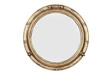 Creative Co-op Distressed Gold Metal Reflective Frame Mirror