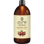 Pure World Natural Jojoba Oil… Jojoba Oil, 1 Litre Jojoba Oil Cold Pressed 100% Pure and Undiluted