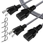6FT Computer Power Cord (2 Pack), 3
