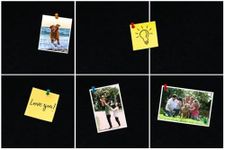 HULAVO Square Felt Cork Bulletin Board Tiles, Self Adhesive DIY Felt Pin Board for Wall 30" x 20" with 35 Pushpins for Office School Home Wall Decor Stickers Memos Photos Display (Black)