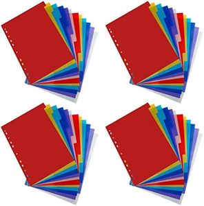 Multicolor Tab Dividers for 3 Ring Binder, Notebook Dividers for 2/3/4/11 Ring Binders, Letter Size (8.211.6 Inch)