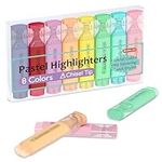 Shuttle Art Pastel Highlighters, 8 Assorted Macaron Colors Highlighter Pens, Chisel Tip Dry-Quickly Non-Toxic Highlighter Markers for Adults Kids Highlighting in the Home School Office