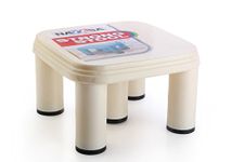 Nayasa Plastic Strong Stool | Durable Stool for Home | Light Weight Stool | Multipurpose Stool | Stool for Kitchen and Bathroom | No. 515| Cream