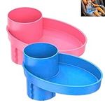 Generic Car Seat Snack Tray, 1/2pcs Car Seat Cup Holder Snack Tray, Portable Cup Holder Travel Tray, Storage Tray for Kids Car Seat, Car Stroller Accessories, Car Seat Cup Holder Attachment, JH07QBKXOSW0C95RO697