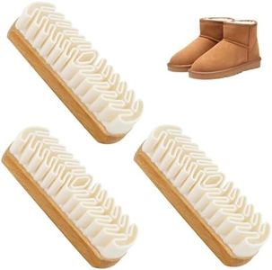 Suede Shoe Brush and Eraser, 2025 Upgraded Suede Brush and Eraser, Multi-Purpose Nubuck Cleaner for Shoes, Bags, Jacket, Purse, Sofa with Wooden Handle, Stain Eraser, Leather Cleaning Brush (3)