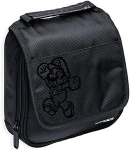 Nintendo Super Mario 3DS Carrying Case Compatible With Nintendo Switch, 2DS, 3DS, 3DS XL, DS, DS XL, DS Light Handle & Shoulder Strap Traveling Carry Case With Hard Zipper Black Officially licensed