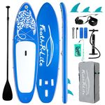 FEATH-R-LITE Stand Up Paddle Board 10'6''x33''x6'' Ultra-Light ISUP with Inflatable Paddleboard Accessories,Three Fins,Adjustable Paddle, Pump,Backpack, Leash, Waterproof Phone Bag