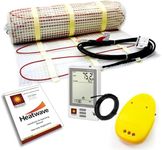 HEATWAVE 20 Sqft Electric Floor Heating Mat Kit - 120V, 2 Amps, 240 Watts | Electric Heated Floor System with 7-Day/4-Event Programmable GFCI Thermostat