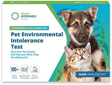 5Strands | Household Pet Environmental Intolerance Test Kit | for Dogs, Cats, More | Tests 100 Environmental Items | Fabrics, Cleaning Solutions, Trees, Grasses | Hair Analysis