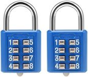 uxcell 8-Digit Combination Padlock Push Button Lock for Locker Cabinet Blue 2Pcs