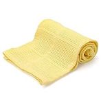 DUDU N GIRLIE Baby Blanket for Newborn | Warm & Cosy Cellular Baby Blanket | 100% Extra Soft Breathable Cotton, Pram/Travel/Moses Basket (90 x 70 cm) Yellow.