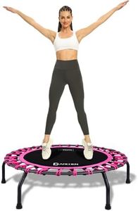 DARCHEN 150KG Rebounder Mini Trampoline for Adult, Indoor Small Trampoline for Exercise Workout Fitness, Upgrade Design Bungee Trampoline for Safer Quieter Bounce [100 CM]