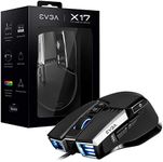 EVGA X17 Gaming Mouse, Wired, Black, Customizable, 16,000 DPI, 5 Profiles, 10 Buttons, Ergonomic 903-W1-17BK-KR