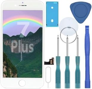 DATTON for iPhone 7 Plus (7+) 5.5" Retina HD LCD Digitizer Display Screen Replacement, Front Glass, 3D Touch, Full Complete Frame Assembly, Repair Tools Kit, Waterproof Adhesive, White