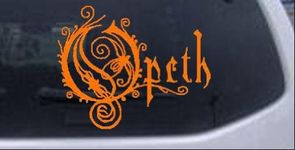 6in X 7in Orange - Opeth Band Logo Car Window Wall Laptop Decal Sticker