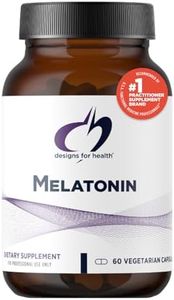 Designs for Health Melatonin 3mg - for Adults - Vegetarian + Non-GMO (60 Capsules)