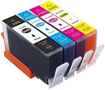 Compatible 564xl Ink Cartridges, 564 XL Ink Replacement for 5520 6520 7520 5510 6510 7510 7525 Officejet 4610 4620(4-Pack)