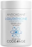 Codeage L-Glutathione 500mg - Antioxidant Complex - Setria Reduced L-Glutathione Supplement - Vegan, Non-GMO - 60 Capsules