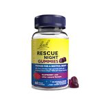 Rescue Night Gummies | Natural Bedtime Support | Bach Original Flower Essences | 60 Vegan Raspberry Flavoured Gummies | Help Prepare for Restful Sleep