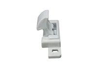 Pe Fraser B-015 Sliding Window Lock – Automatic Spring Mechanism – Easy to Use – White Plastic Design – Made in Quebec, Canada by Soniplastic